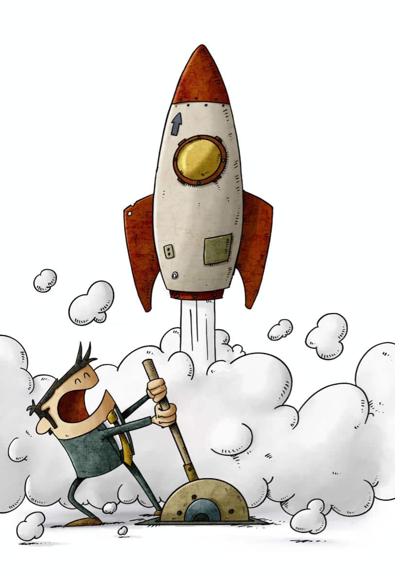 illustration of Rocket taking off